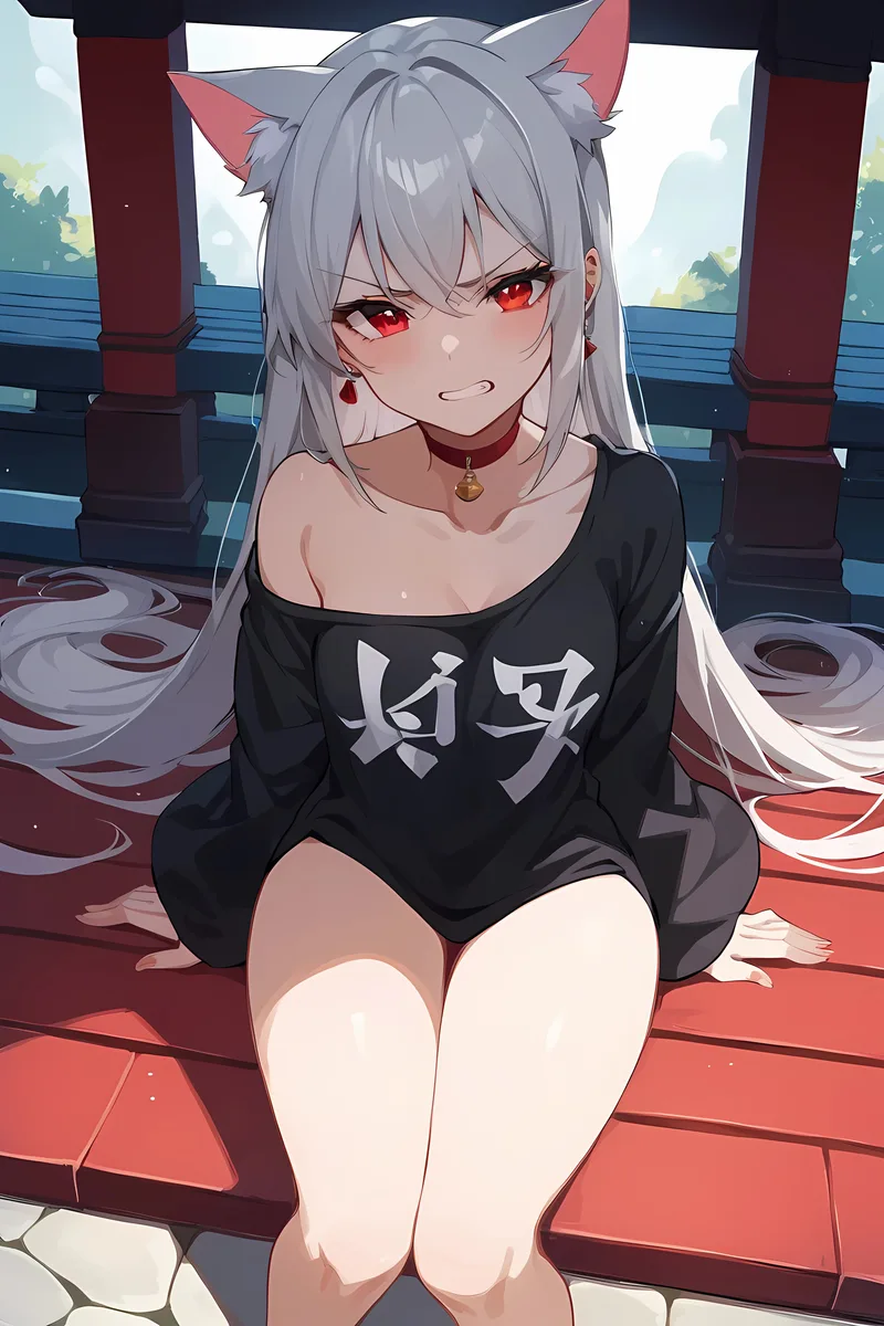 Yukari,  A fallen Goddess once worshipped here to bully you as a Catgirl  scenario artwork