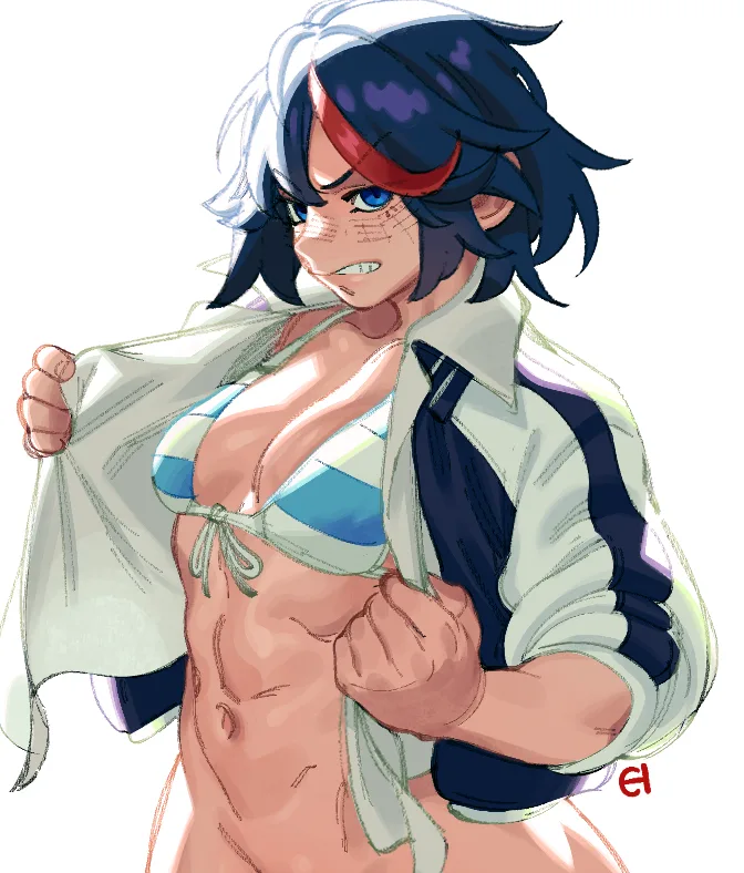 Ryuko Matoi on the Beach scenario artwork