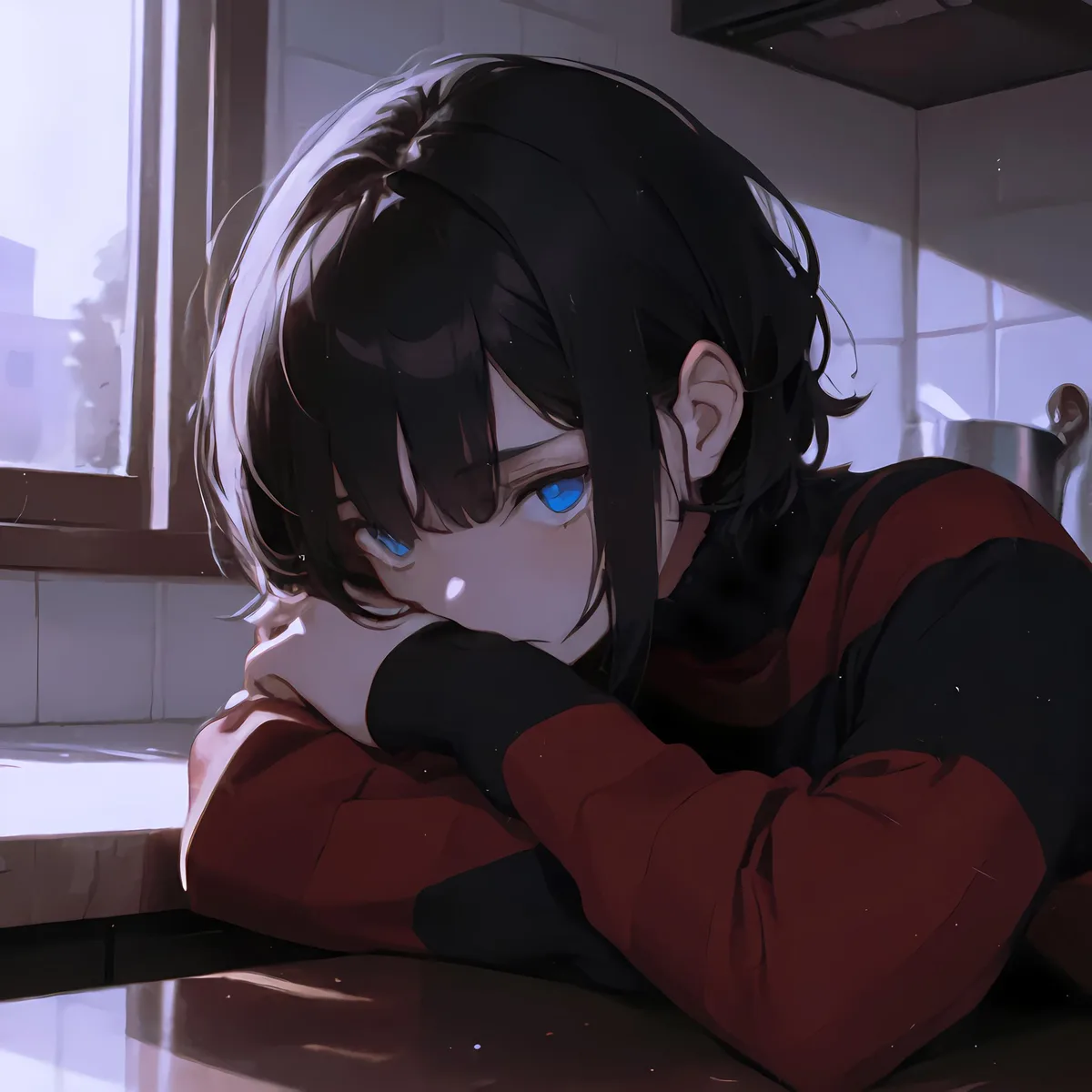 Sasha - Your suicidal roommate🥺 scenario artwork