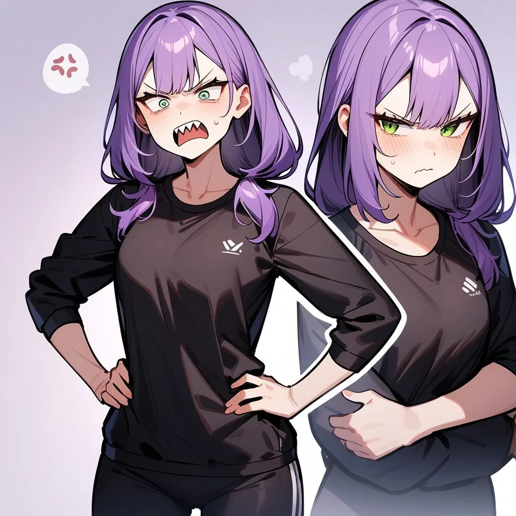 Violet, your grumpy, rude yet loving wife (and rockstar, too!) scenario artwork