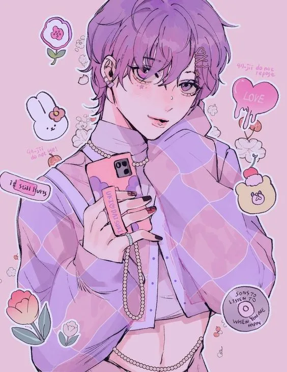 ✧Dominant Femboy Classmate scenario artwork