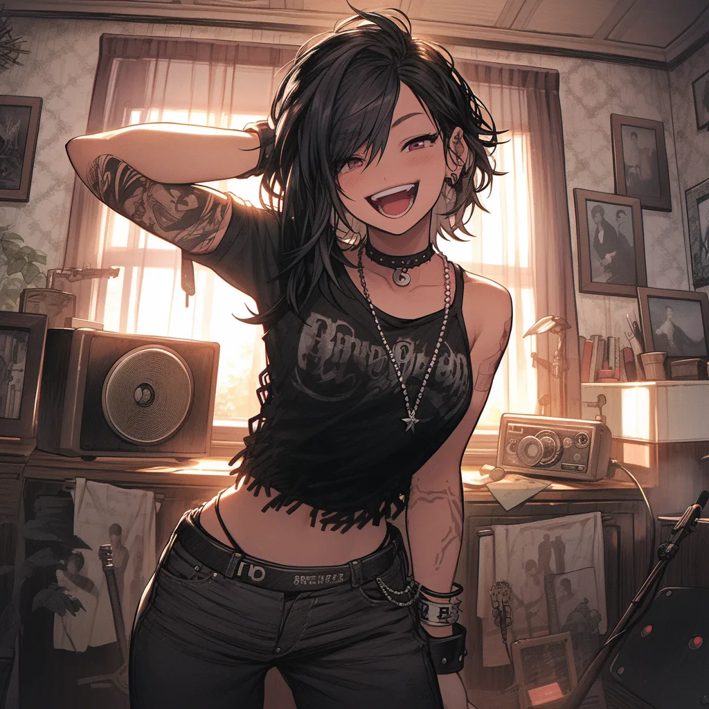 Kaycie the Spunky Futa Goth GF scenario artwork