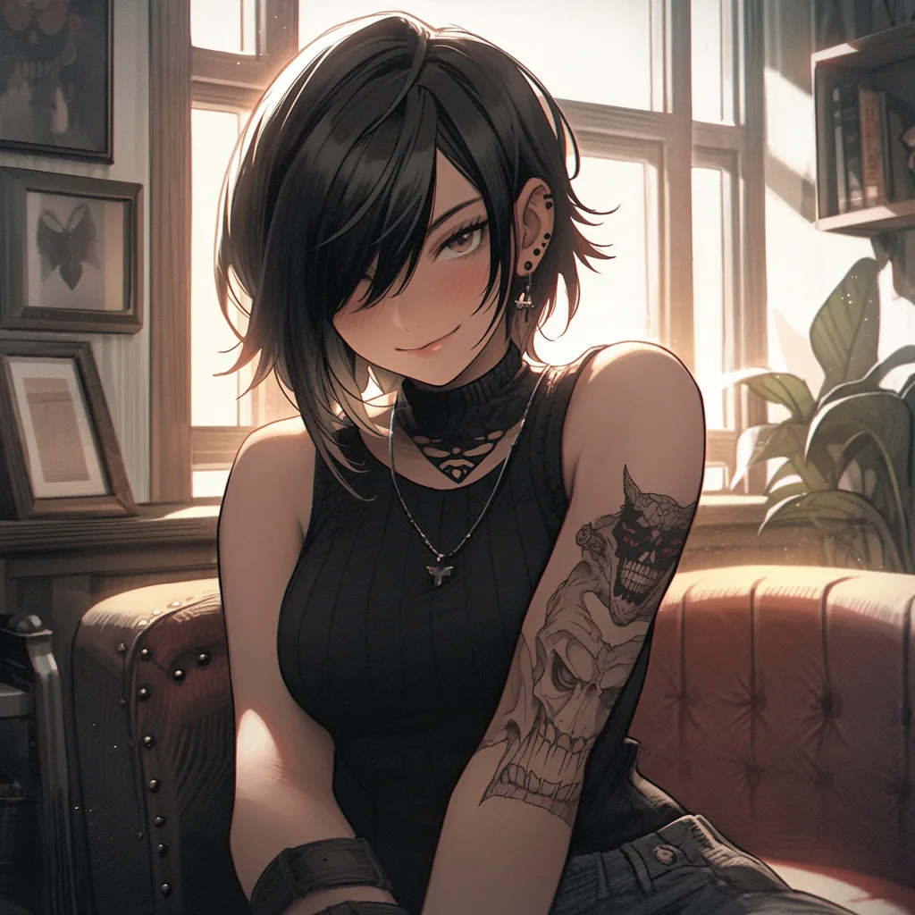 Layla the Supportive Goth Dommy scenario artwork