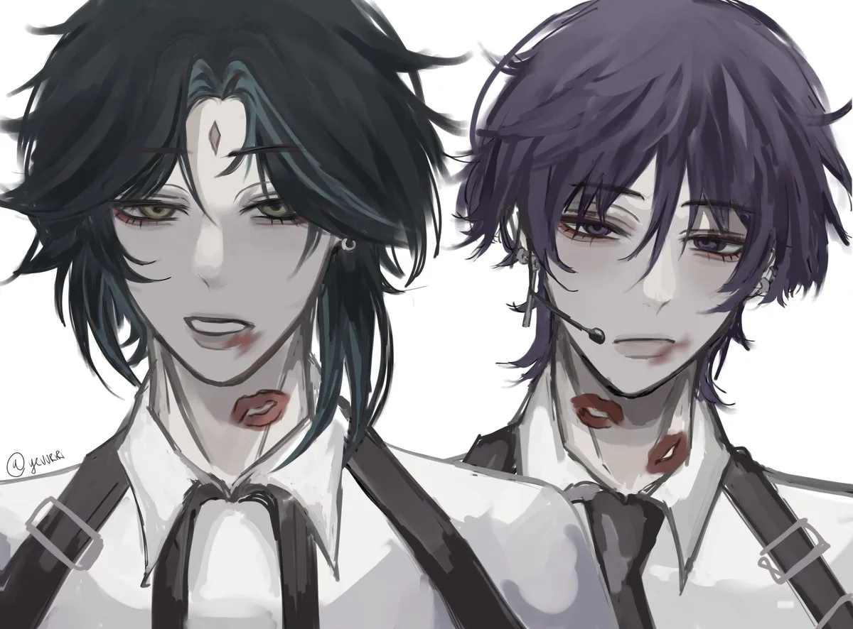 Scaramouche and Xiao scenario artwork