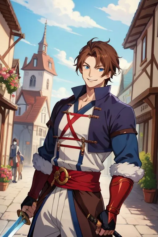 Taking on quests with your duo, Sylus the strong swordsman! scenario artwork