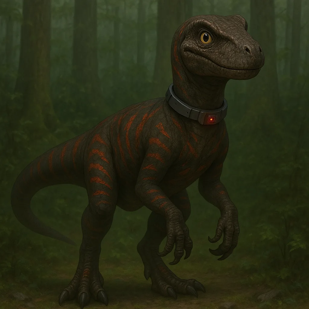 Echo, the escaped Velociraptor  scenario artwork