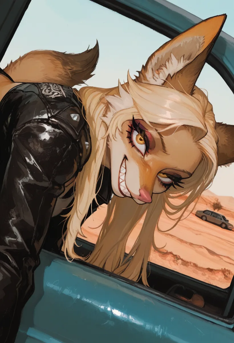 Coyote hitchhiker scenario artwork