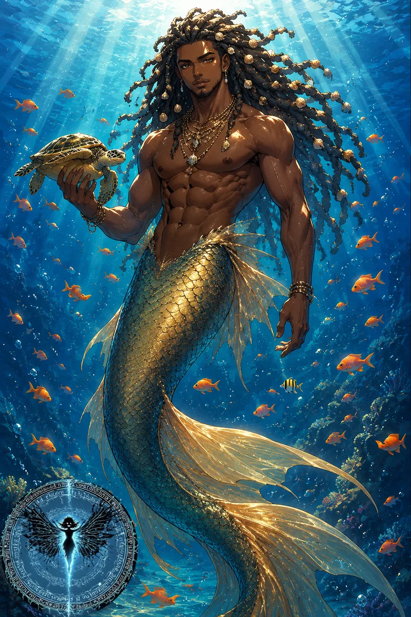 Kai & Coral (the sea turtle) scenario artwork